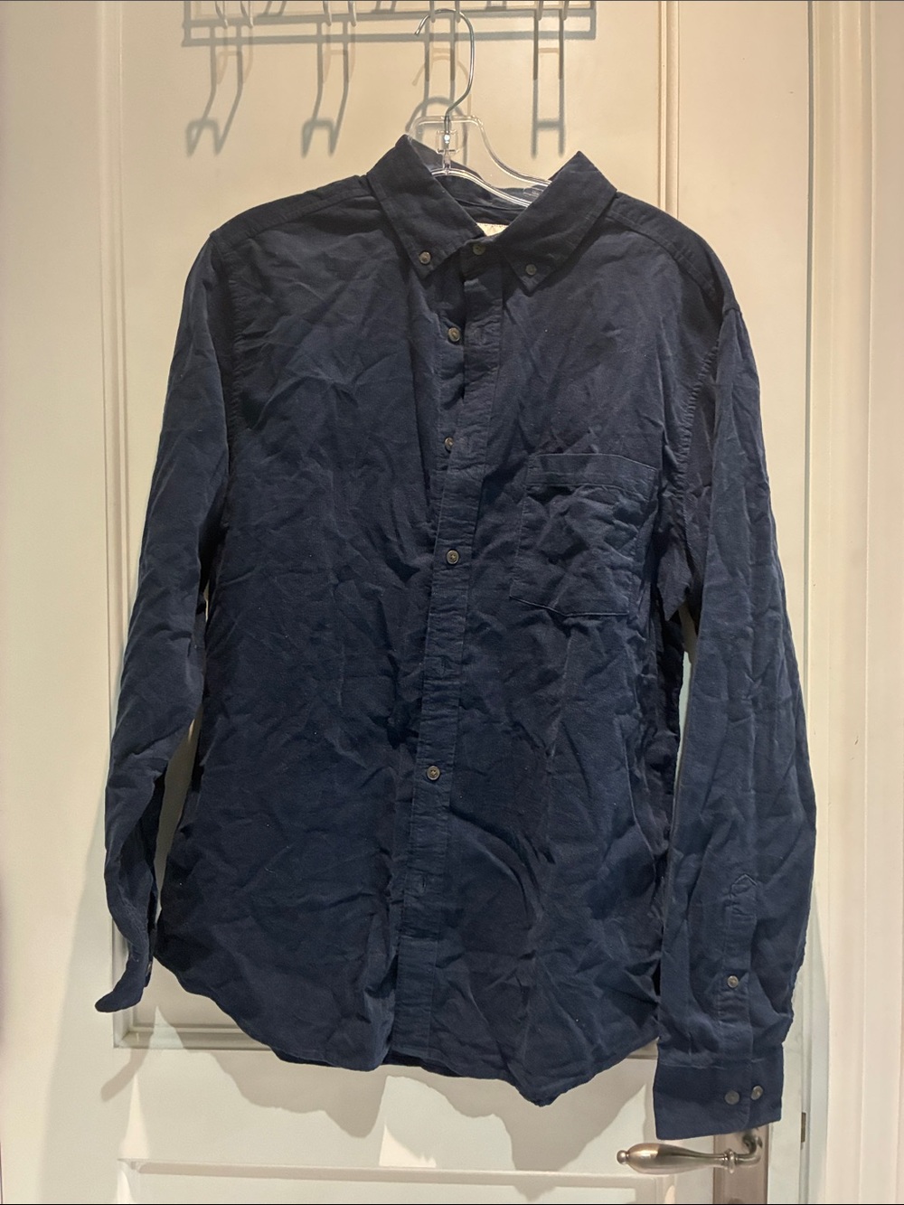 Goodfellow & Co Dark Navy Corduroy Button-Up Shirt 👵MT